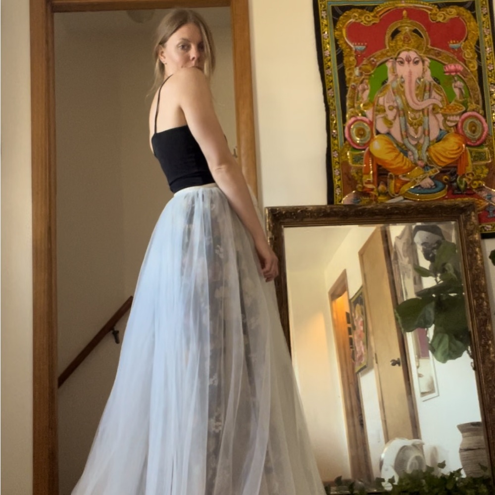 Tulle overlay skirt